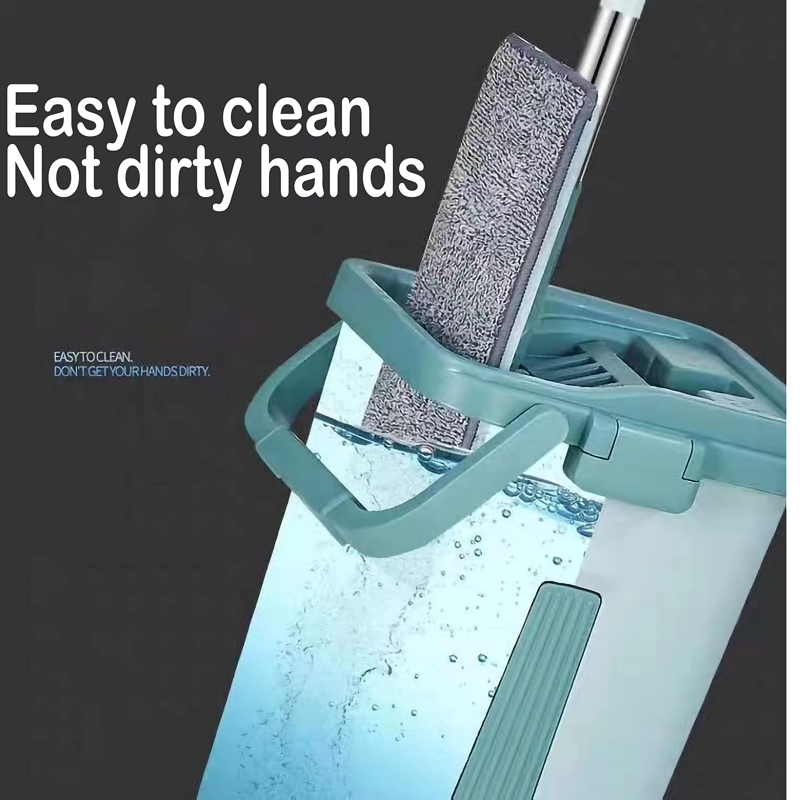 Dreamons Link Microfiber Flat Mop with Bucket, Cleaning Squeeze Hand Free Floor Mop, 3 Reusable Mop Pads, Stainless Steel Handle,360° Rotating Head Squeeze Flat Mop Dreamons Link Microfiber Flat Mop with Bucket, Cleaning Squeeze Hand Free Floor Mop, 3 Reusable Mop Pads, Stainless Steel Handle,360° Rotating Head Squeeze Flat Mop
